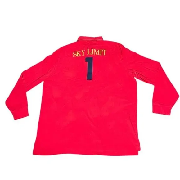 Ralph Lauren M Red Polo Bear Long Sleeve Polo Shirt Casual - Picture 4 of 4